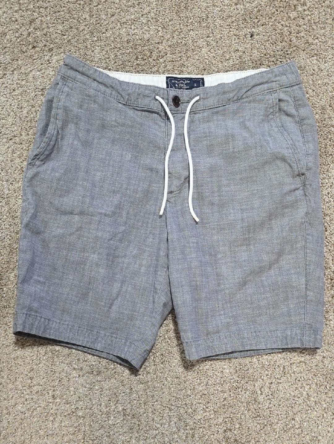 Abercrombie & Fitch Gray Drawstring Shorts